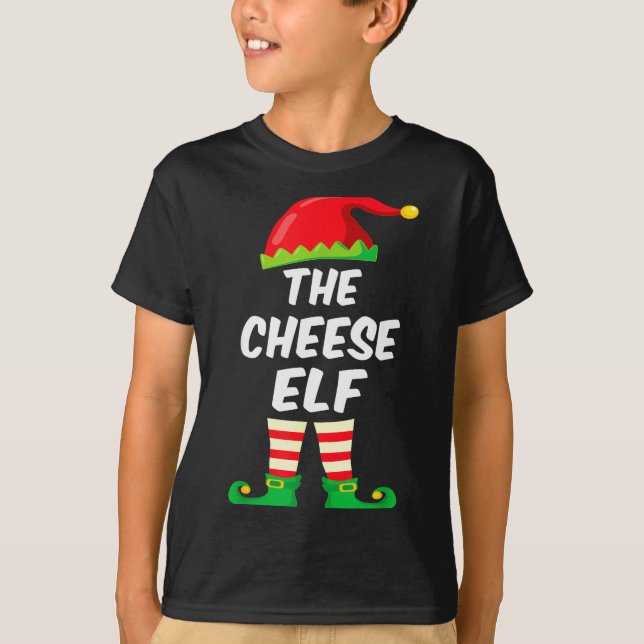 The Cheese Elf Family Matching Funny Christmas Cos T-Shirt (Front)