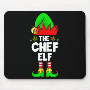 The Chef Elf Shirt Matching Family Chef Christmas Mouse Mat