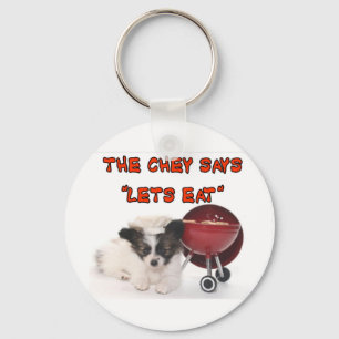 THE CHEF SAYS LETS EAT KEY RING