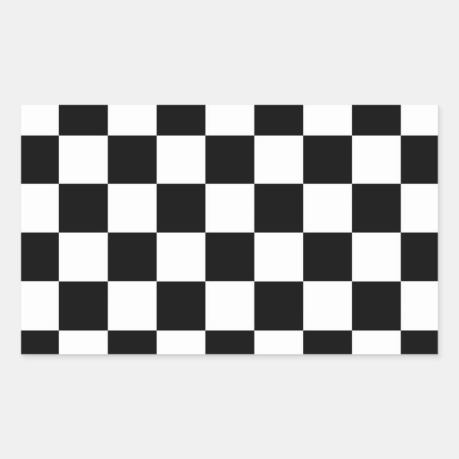 The Chequered Flag Rectangular Sticker (Front)
