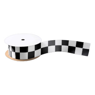The Chequered Flag Satin Ribbon