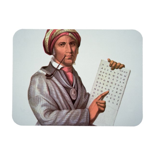 The Cherokee Scholar, Sequoyah (1776-1843) (colour Magnet (Horizontal)