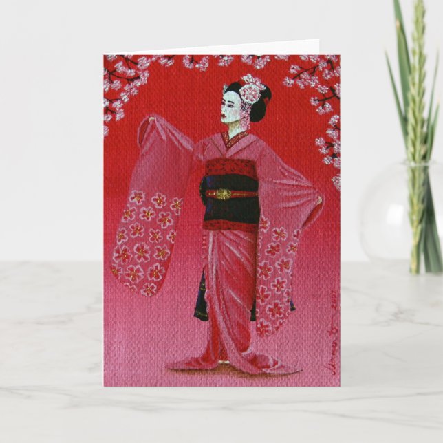 "The Cherry Blossom Dance" (Miyako Odori) Card (Front)