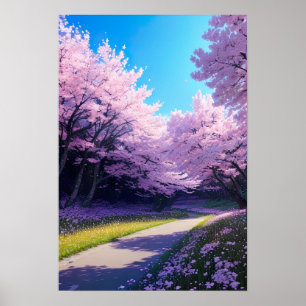The Cherry Blossom Trail Poster