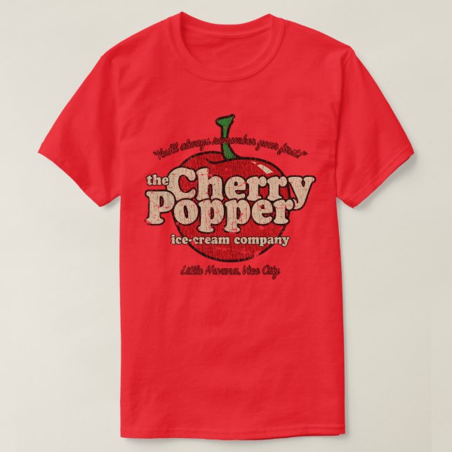 The Cherry Popper Ice Cream Company 1984 T-Shirt (Design Front)