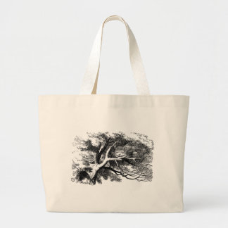 The cheshire cat large tote bag