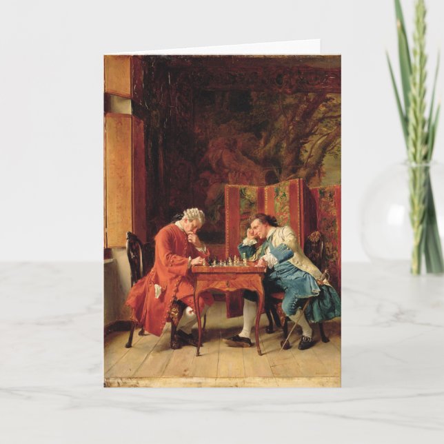 The Chess Players, 1856 Card (Front)