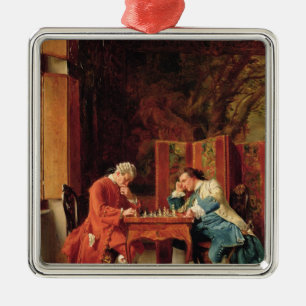 The Chess Players, 1856 Metal Tree Decoration