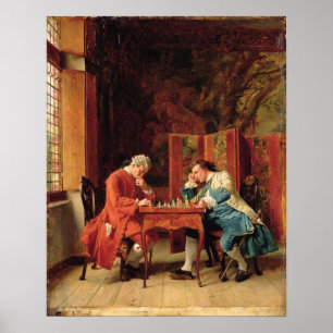 The Chess Players, 1856 Poster