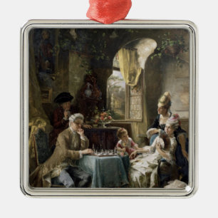The Chess Players, 1887 2 Metal Tree Decoration