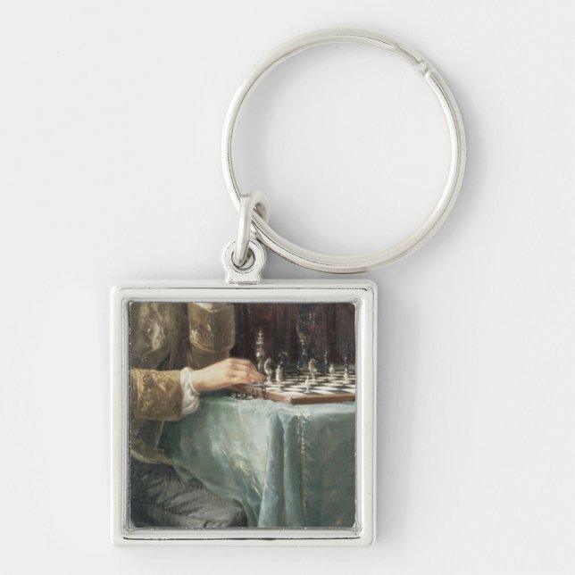 The Chess Players, 1887 Key Ring (Front)