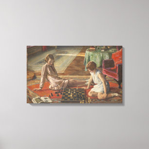 The Chess Players (by John Lavery) Canvas Print