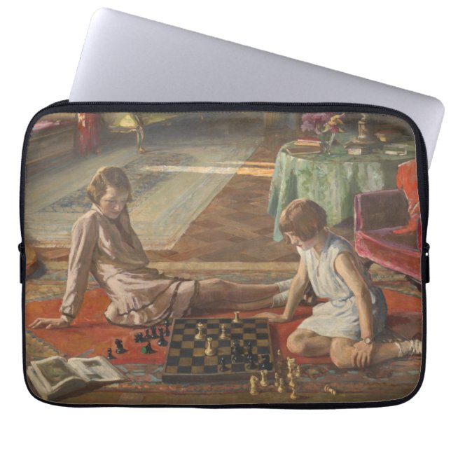 The Chess Players (by John Lavery) Laptop Sleeve (Front)