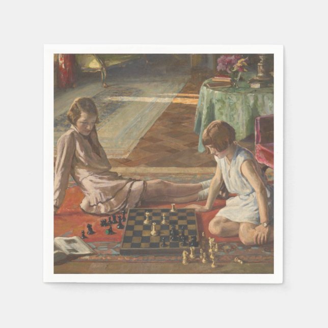 The Chess Players (by John Lavery) Napkin (Front)