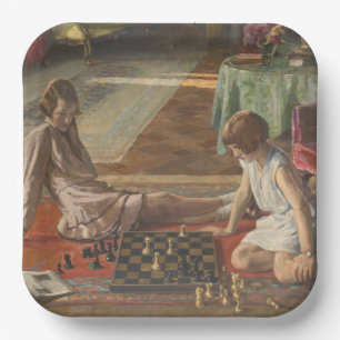 The Chess Players (by John Lavery) Paper Plate
