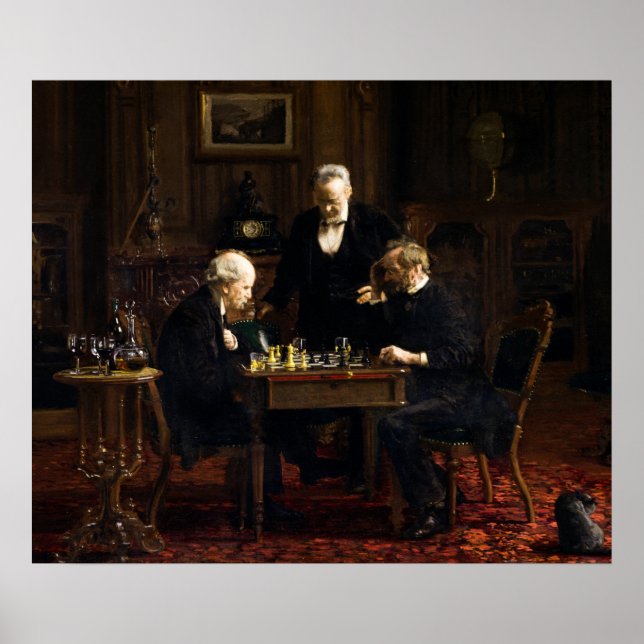 The Chess Players by Thomas Eakins Poster (Front)