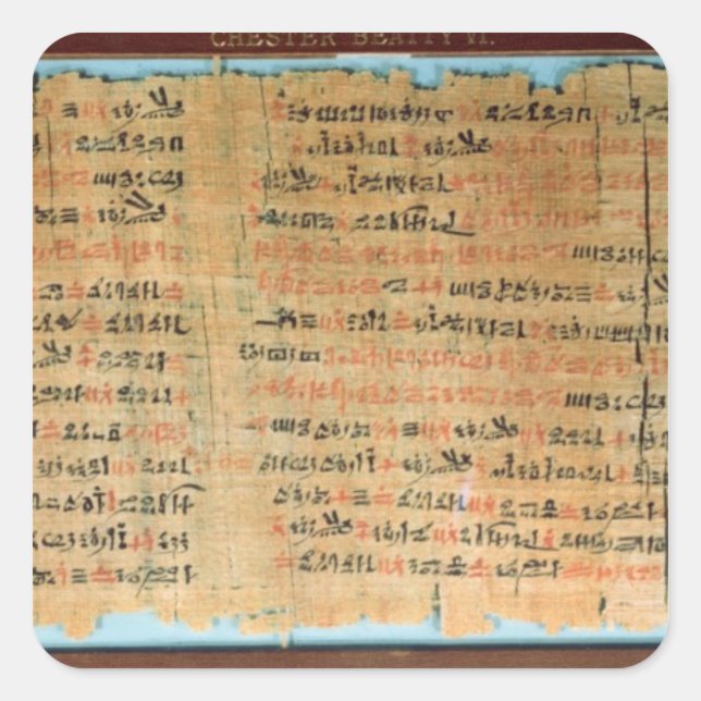 The Chester Beatty Medical Papyrus Square Sticker (Front)