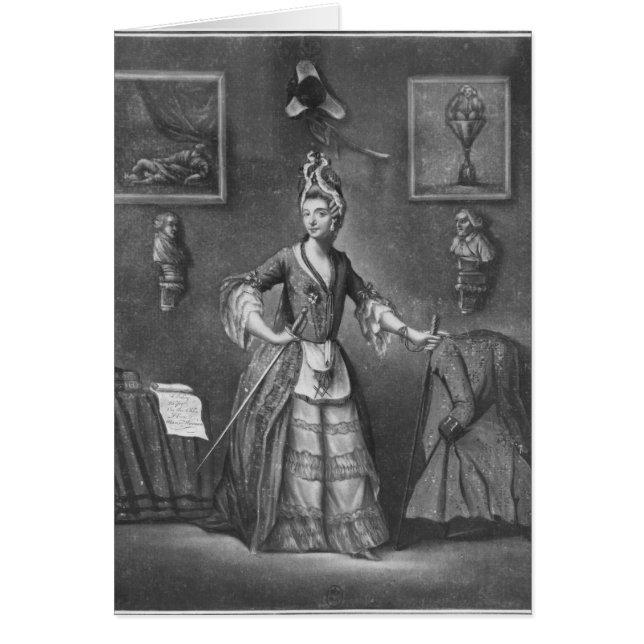 The Chevalier d'Eon, dressed as a woman (Front)