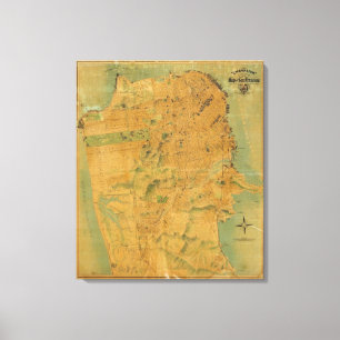 The Chevalier Map of San Francisco Canvas Print
