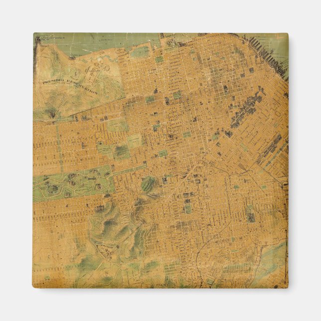 The Chevalier  Map of San Francisco Magnet (Front)