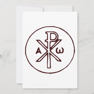 The Chi-Rho Christogram symbol Holiday Card