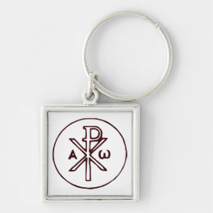 The Chi-Rho Christogram symbol  Key Ring