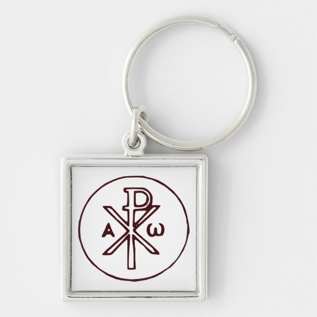 The Chi-Rho Christogram symbol  Key Ring (Front)