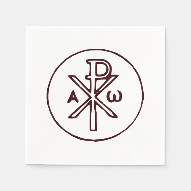 The Chi-Rho Christogram symbol  Napkin (Front)