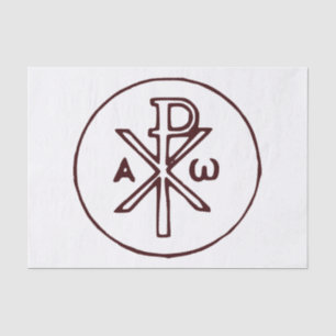 The Chi-Rho Christogram symbol  Tissue Paper