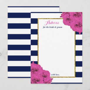 The Chic Modern Luxe Wedding Collection Pink Roses Advice Card