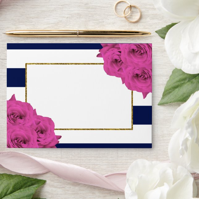 The Chic Modern Luxe Wedding Collection Pink Roses Envelopes (Wedding)