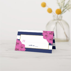The Chic Modern Luxe Wedding Collection Pink Roses Place Card