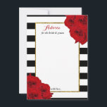 The Chic Modern Luxe Wedding Collection- Red Roses Advice Card<br><div class="desc">Celebrate in style with these chic advice cards. The simple yet stylish design will allow your guests to write a note of advice for you to keep and read over in years to come. The wording is easy to personalise so these cards can quickly be transformed into advice cards for...</div>