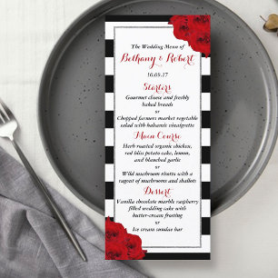 The Chic Modern Luxe Wedding Collection- Red Roses Menu