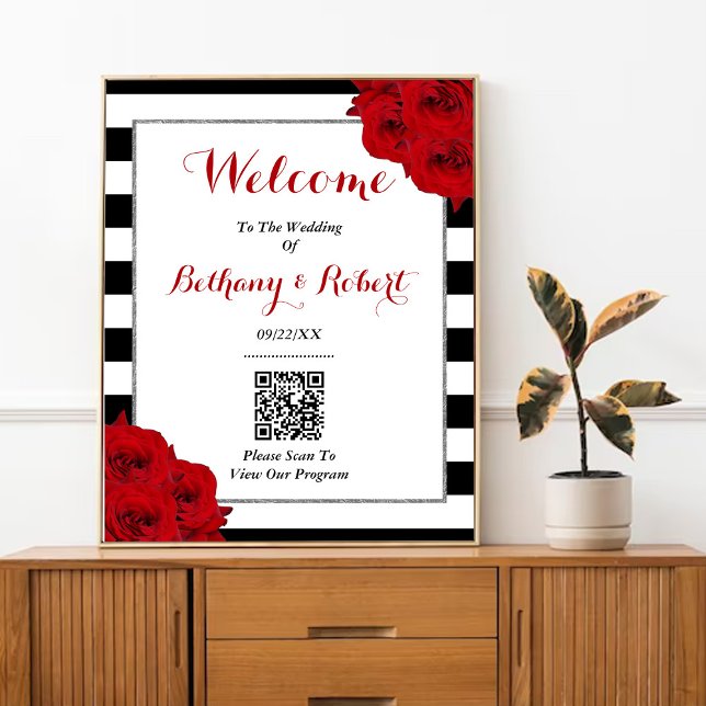 The Chic Modern Luxe Wedding Collection- Red Roses Poster (Creator Uploaded)