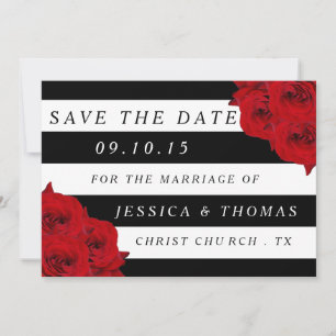 The Chic Modern Luxe Wedding Collection- Red Roses Save The Date