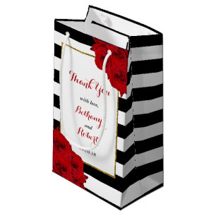 The Chic Modern Luxe Wedding Collection- Red Roses Small Gift Bag