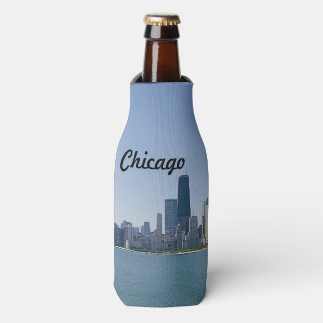 The Chicago Skyline Bottle Cooler (Bottle Front)