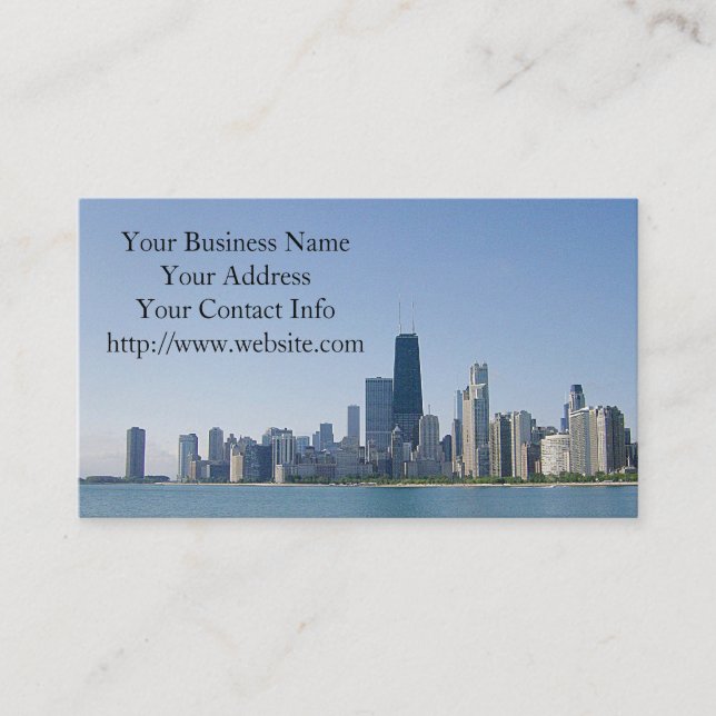 The Chicago Skyline Business Card (Front)