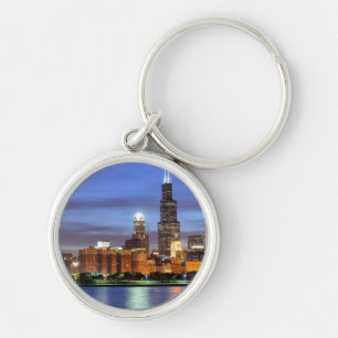 The Chicago skyline from the Adler Planetarium Key Ring