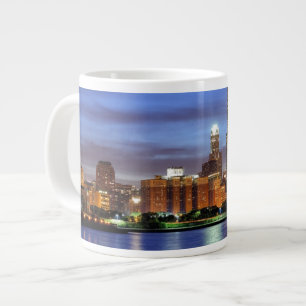 The Chicago skyline from the Adler Planetarium Large Coffee Mug