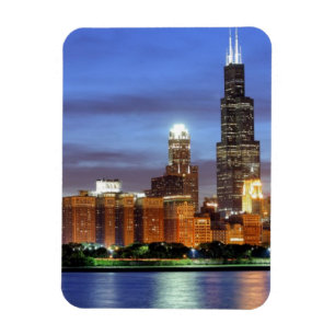 The Chicago skyline from the Adler Planetarium Magnet