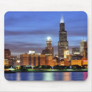 The Chicago skyline from the Adler Planetarium Mouse Mat