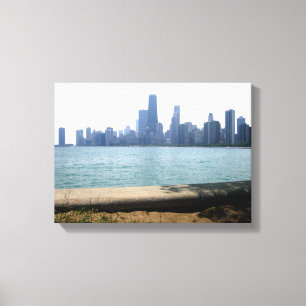 The Chicago Skyline from the Lake Canvas Print