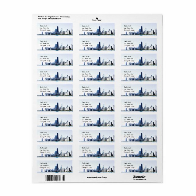 The Chicago Skyline Lightened Photo (Full Sheet)