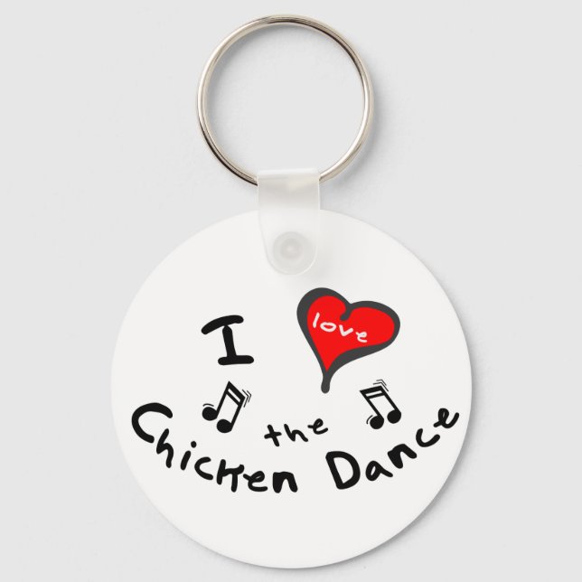 the Chicken Dance Gifts - I Heart the Chicken Danc Key Ring (Front)