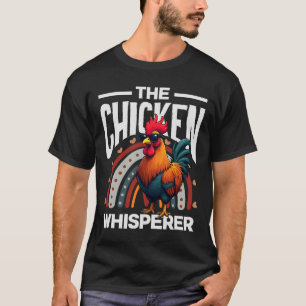The Chicken Whisperer Cool Rooster Sungles Rainbow T-Shirt