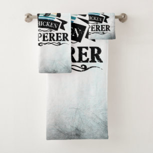 The Chicken Whisperer Funny Bath Towel Set