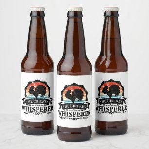 The Chicken Whisperer Funny Beer Bottle Label
