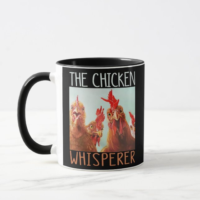 The Chicken Whisperer Funny Chicken Lover Poultry Mug (Left)